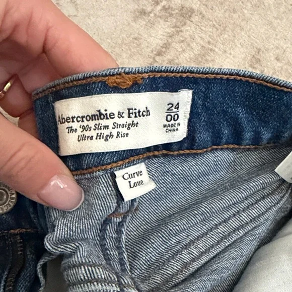 Abercrombie and fitch 90s slim straight ultra high rise jean - Picture 2 of 3